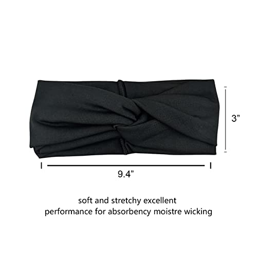 Image of DRESHOW 8 Pack Headbands for Women Yoga Knotted Headbands Elastic Criss Cross Hair Accessories Sports Head Wrap Non Slip
