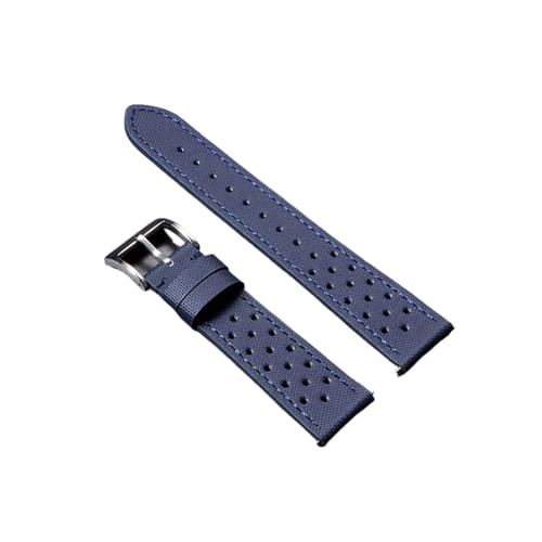 YONGSUN iCZCNXXgbv X|[ct@ubN 18mm 20mm 22mm voh NCbN[X puXbg fB[X Xgoh xg(Blue,20MM_MATTE SILVER CLASP)