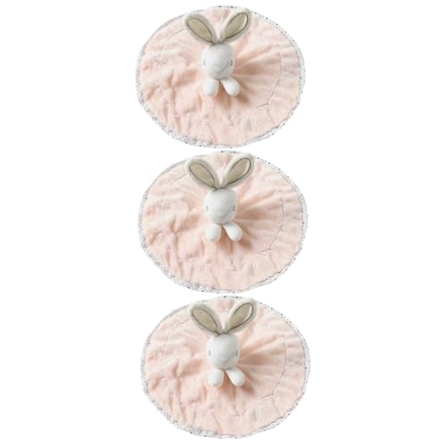 MOBUTOFU 3個 なだめるおもちゃ あやしタオル ウサギのぬいぐるみ のぬいぐるみ 幼児用タオル なだめるタオル ベビータオル バニーコンフォートブランケット 白い