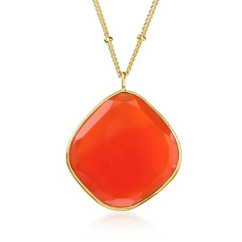 Ross-Simons Carnelian Necklace in 18kt...