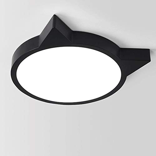 Preisvergleich Produktbild JYDQM Kinderzimmer Deckenleuchte Led Kreative Schlafzimmer Lampen Warm und Romantisch Einfache Moderne Junge Mädchen Raumbeleuchtung, (Color : Black, Size : 60cm)