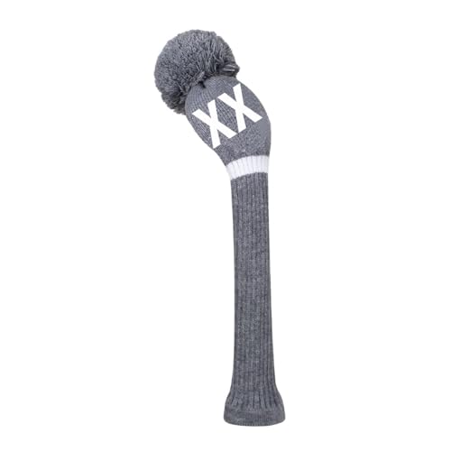 Scott Edward Housse de golf tricotée double couche gris blanc