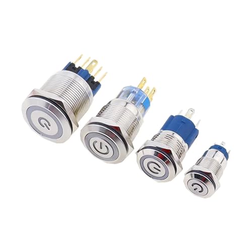 Interrupteur moteur de voiture vert fixe 12mm pour tableau de bord