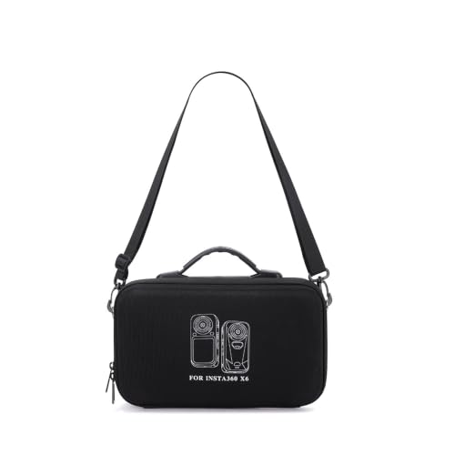 For INSTA360 X6�p��e�ʎ��[�o�b�O �A�N�Z�T���[�p���b�V���|�P�b�g�ƃX�}�[�g�ȓ������C�A�E�g �����ɂ̓p�b�h���� �Ռ��z���N�b�V�����ŗ�������ی� �{�̂ƃA�N�Z�T���[�����[�ł����̌^�P�[�X �����I�ȕی� ���j�[�N�ȃf�U�C�� �����^�ъȒP�C�u