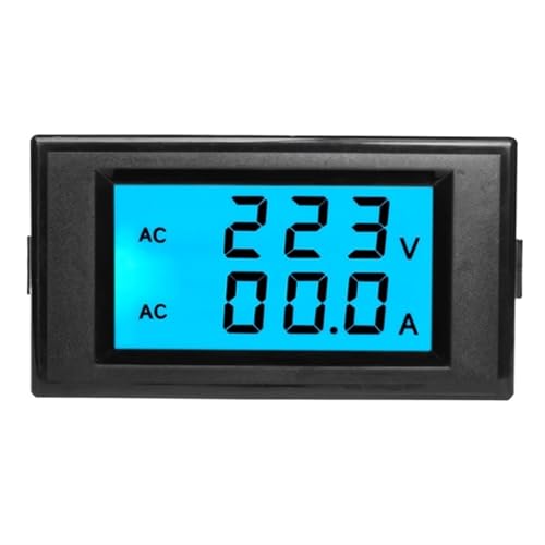 D69-2042 with CT Dual Display Voltmeter Ammeter Car Motocycle Voltage Current Meter AC 80-300V 0-50A 0-100A(Black 0-100A)