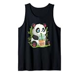 Kawaii Cute Anime Panda Otaku Japanese Bubble Boba Tank Top