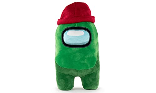 Toikido- Peluche Oficial de Among Us - Verde con Gorra Roja Famosa 760020475)
