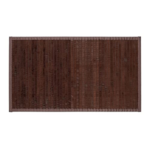 Relaxdays Bambusmatte, 80 x 45 cm, rutschfest, feuchtigkeitsresistent, Bambus Fußmatte Bad, Küche,...