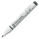 Pebeo Porcelaine 150, China Paint Fine Tip Marker - Anthracite Black (021009)
