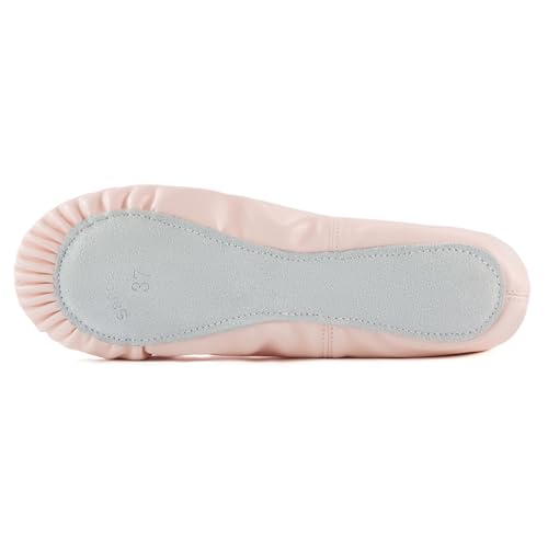 SANGEESON Leather Ballet Shoes for Women, Lightweight & Durable Ballet Slippers, Non-Slip Dance Shoes4