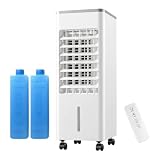 Mobile Klimaanlage ohne Abluftschlauch, Ventilator mit Wasserkühlung, Tragbare Klimagerät leise, Luftkühler mit Wasser, Portable Air Conditioner, Verdunstungskühler, Evaporative Air Cooler, Weiß