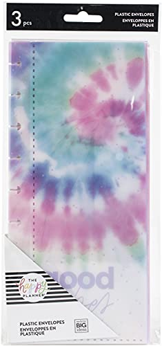 Enveloppes en plastique Happy Planner pastel tie-dye pour intercalaires de carnet