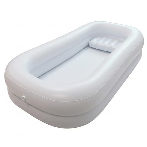Bañera inflable para ducha con drenaje eficiente y almohada cervical ergonómica 2