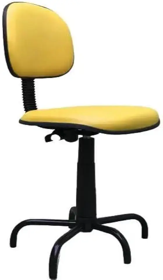 Cadeira de Costureira Universal NR17 - Ergonômica e Resistente para Costura, Artesanato e Oficinas, Prática e Confortável para Uso Profissional e Doméstico (Amarelo)