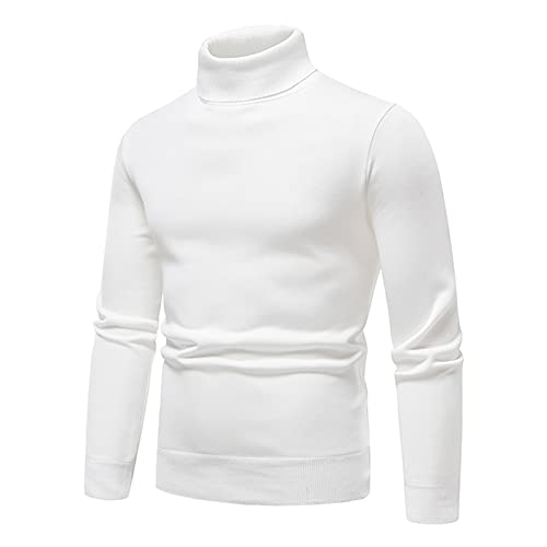 Ymosrh Men's Turtleneck Sweater Slim Fit Lightweight Knitted Pullover Casual Dressy Tops Thermal Sweaters, M-4XL2