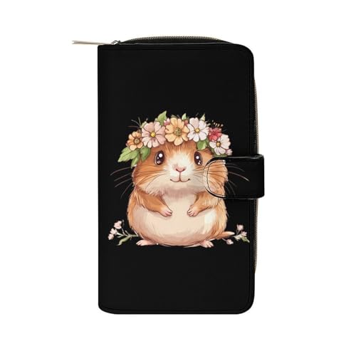 Hamster Womens PU Leather Wallet Long Purse Clutch Organizer for Office Travel