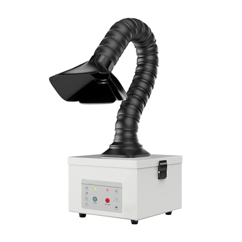 Lötabsaugung 45W Lötrauchabsaugung mit Aktivkohlefilter Lötrauchabsorber Desktop Mobil Rauchabsauger 138m/h Geräuscharmes Rauchreinigung für Lötrauch Laserdampf & Feinstaub