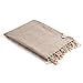 InfuseZen Stonewashed Turkish Towel, Thin and Absorbent Bath Towel, Beach Towel and Pool Towel, Large Cotton Stone Washed Peshtemal Towels Weaved in Turkey, Hammam Spa Towels (Beige)