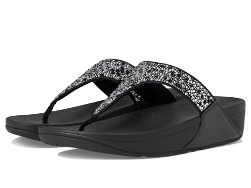 Image of FitFlop Women's LULU Crystal Embellished Toe-Post Sandals