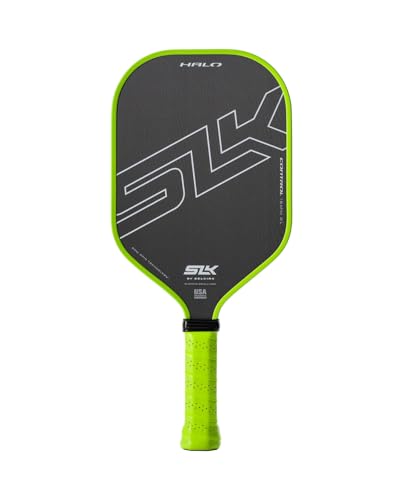 Selkirk Sport SLK Halo Power XL Pickleball Paddle | Raw Carbon Fiber Pickleball Paddles with a Rev-Core Power Polymer Core | Designed for Ultimate Spin & Power | Green