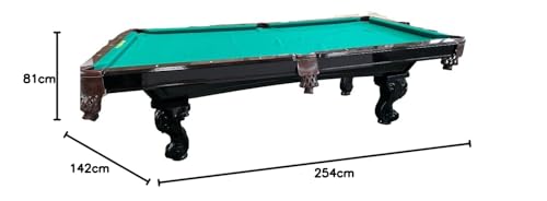 8 Ft. Tunierpoolbillard Billardtisch Pool Modell Winston Nr.:26 Billard mit 3cm starken Schieferplatten Tuchfarbe grün Gestellfarbe Nussbaum – Bild 6