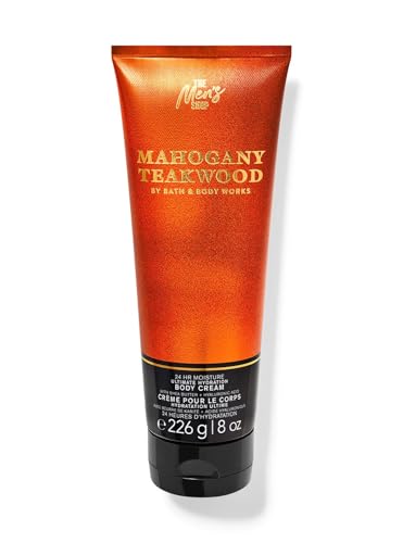 Image of Bath & Body Works Mahogany Teakwood Ultimate Hydration Body Cream|For Men|Heals Dry Skin | For all Skin Types |With Shea Butter And Hyaluronic Acid|24 Hour+ Moisture| 226 g / 8 oz