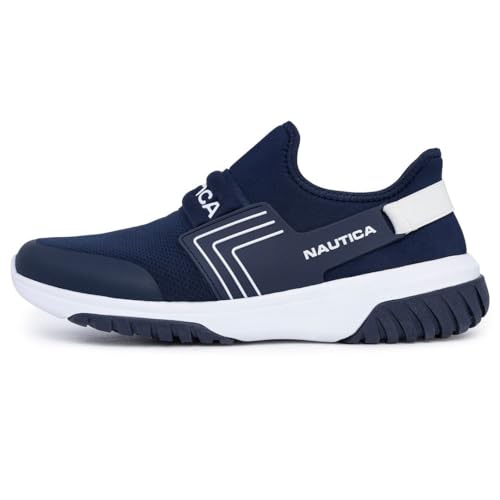 Image of Nautica Men's Slip-On Sneakers - Casual Fashion Shoes for Walking, in Medium & Wide Widths