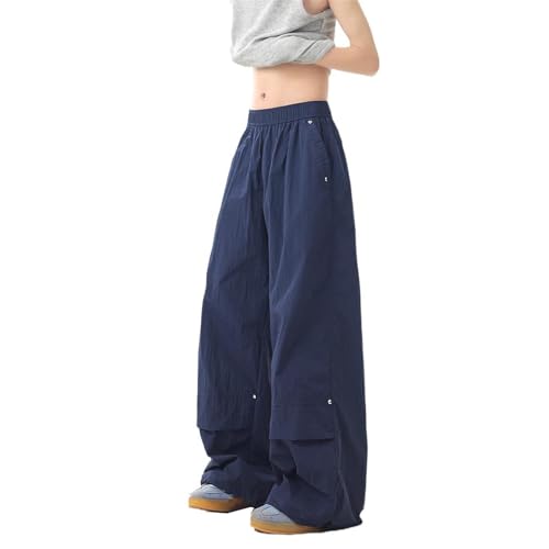 Men's Pants American Summer Ice Silk Thin Drawstring Loose Wide-Leg Workwear Casual Trouser for Men2