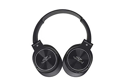 Terabyte Wireless Headphones Compatible with Smart Phones, Tablets, Mp3/Mp4 (Black)