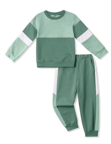 Image of Toddler Boy Clothes Long Sleeve Hoodie Sweatsuits Tops and Pants 2Pcs Boys Fall Winter Outfits Set
