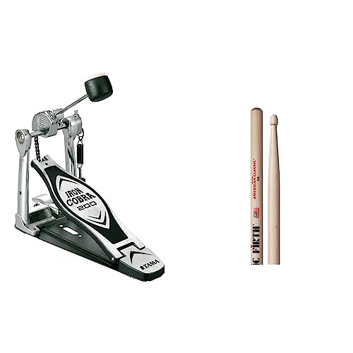 TAMA HP200P Iron Cobra 200 Pedal Simple y Baquetas Vic Firth 5A miniatura 1