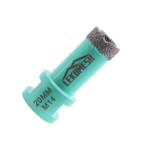LEKOMESH Diamond Core Drill Bit 20MM, Hole Saw for Porcelain Ceramic Tile, Marble, Granite, Stone, Quartz