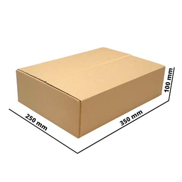 100 MyPack vouwdozen 350x250x100 mm bruin 1 golvend voor DHL pakjes S rechthoekige verzenddoos voor kleine goederen kleine dozen
