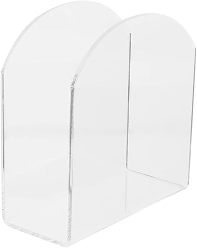 Miniatura 1 de PHILISENMALL Servilletero acrílico transparente vertical que ahorra espacio, soporte para toallas de papel, estilo moderno, dispensador de pañuelos