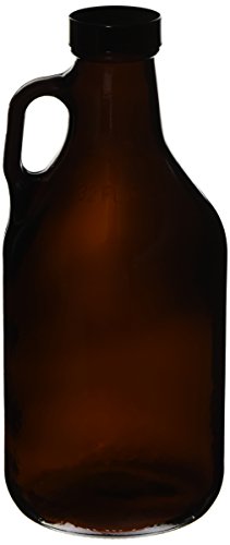 Strange Brew KO-23K9-WC55 32oz (1 Quart) Glass Growler (1) with poly seal cap
