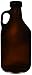 32oz (1 Quart) Glass Growler (1) with poly seal cap