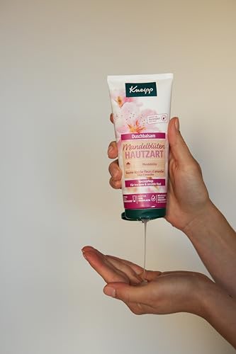 Kneipp Duschbalsam Mandelblüten Hautzart - feuchtigkeitsspendende Duschcreme mit Mandelmilch & Mandelöl für geschmeidige Haut - ohne Mikroplastik - 200ml