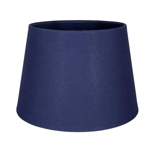 Traditional 8 Inch Midnight Blue Linen Fabric Drum Table/Pendant Lamp Shade 40w Maximum, 8" - Image 3