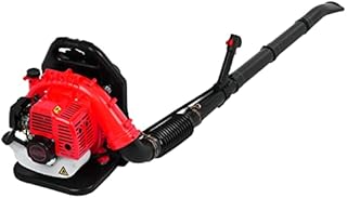 Muscularfit Backpack Leaf Blower - Gas Powered 2 Stroke 65cc 650CFM 210MPH 2.3HP Engine Gasoline Grass Blower with All Accessories, for Lawn Garden Road (Red)