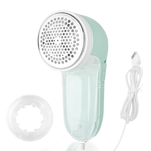 Fousenuk Levapelucchi Elettrico, Togli Pelucchi Elettrico con Contenitore Pelucchi Removibile e Fori di 3 Dimensioni, Rasoio per Lanugine per Vestiti, Mobili, Biancheria da Letto, Moquette
