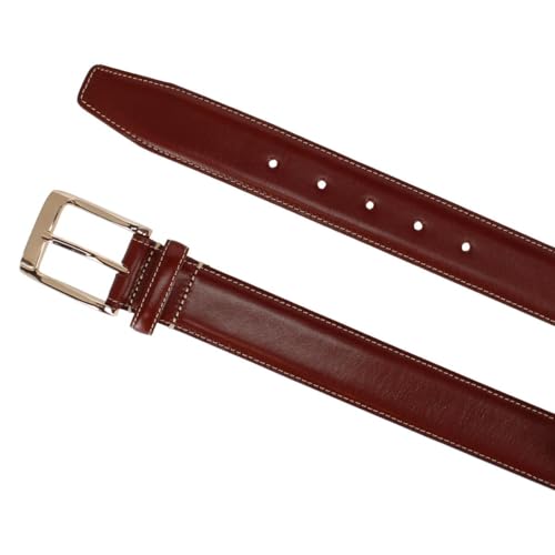 Trafalgar Men's Cornelius 35mm Cortina Leather Dress Belt3