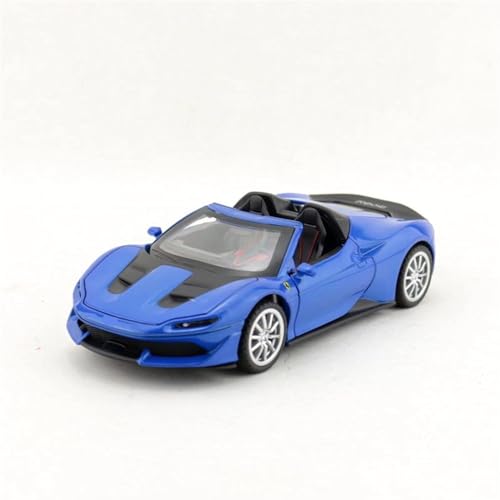 Image of 1 /32 FERARI J-50 Alloy Metal Pull Back Die-cast Car Scale Model with Sound Light Toy for Kids Metal Model Toy Car with Sound and Light (Blue)