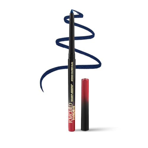 Image of LoveChild Masaba Colored Kajal, Mumbai Marine (Navy Blue)- Intense Color, Smooth Glide, Waterproof, Smudge-Proof Eye Pencil with Almond Oil, 0.3 g