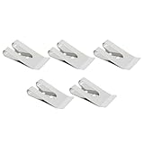 OTOTEC Gürtelclip aus Metall, 53 x 25 mm, silberfarben, für Geldbörsen, Taschen, Gürtel, 5 Stück