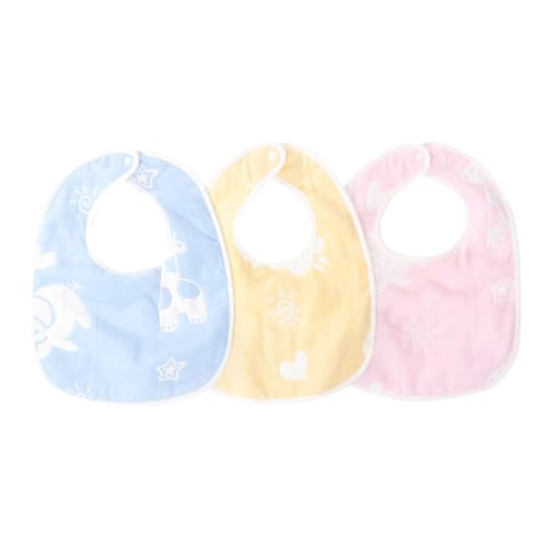 SUPVOX 3 Baberos De Muselina Para Bebé Baberos De Muselina Baberos De Moda Para Recién Nacidos Baberos Elegantes Baberos Para Comer Baberos Para Niña Baberos Para Niña Baberos