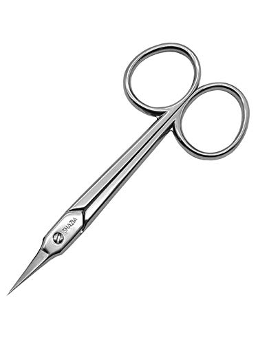 Uñas, Kitchen Tijera para Cutícula Italiana Plateada | Tijera con Punta Curveada Para Cutícula Professional de Acero Inoxidable