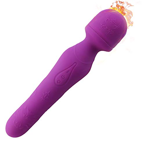 Víbrǎdǒrés para mújér, Calefacción inteligente de motor dual Vîbrátǒr Dildǒ Séx Tǒys para mujeres AV Magic Wand Body Mǎśśager juguetes para adultos recargables