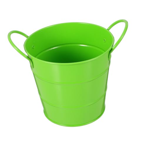 Housoutil Cubo De Almacenamiento Galvanizado Papelera Escritorio Maceta Metálica Organizador De Escritorio