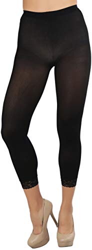 Image of ToBeInStyle Women's Opaque Ankle Long Nylon Footless Fun Tights Pantyhose