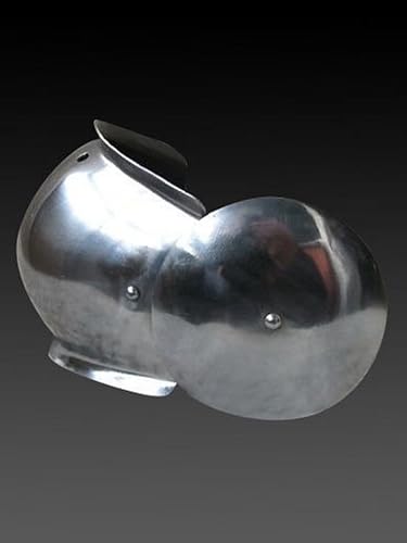 Rodillera con armadura de acero medieval para recreación SCA combat e infantería pesada 3